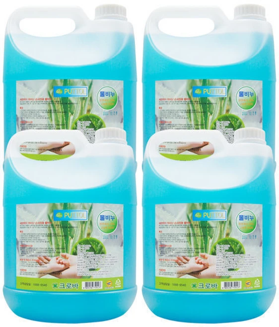 물비누x(블루) 손세정제 핸드워시 액상비누, 4.2L, 4개 - 쿠팡