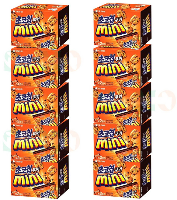 오리온 초코칩쿠키 미니 10봉 과자 스낵, 90g