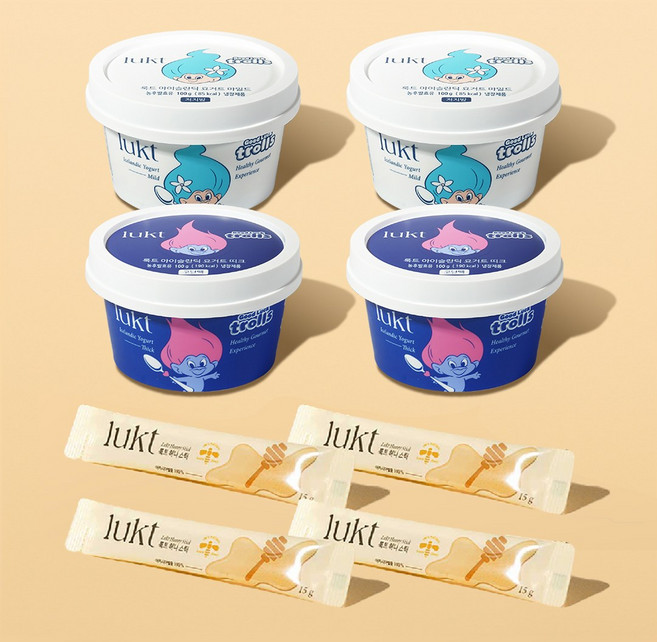 룩트 허니&요거트 4종세트, 띠크+마일드, 4개, 100g