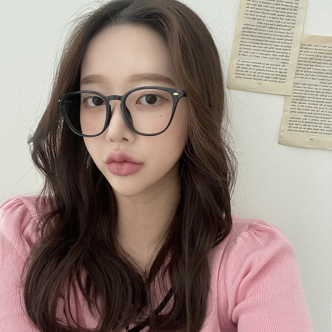 VANANA2 남녀 패션 라운드 슬림 뿔테 TR 안경테