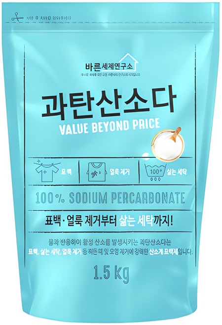 바른세제연구소 과탄산소다 표백제, 1.5kg, 1개