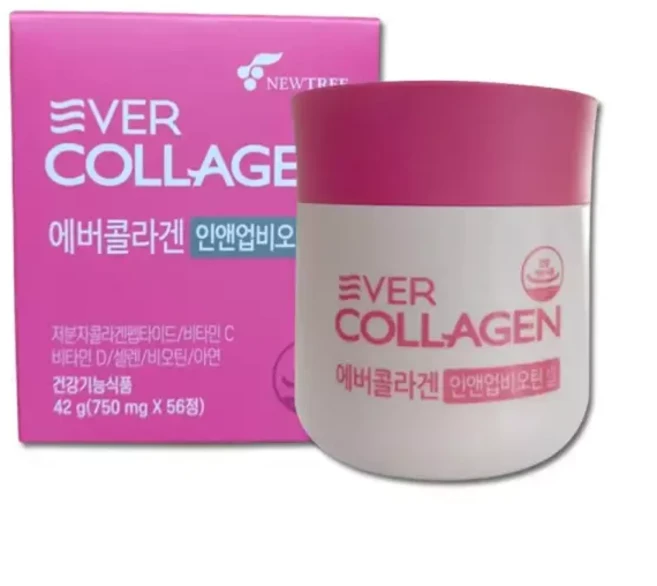 에버콜라겐 인앤업 비오틴 셀 750mg x 56정 2통 555576