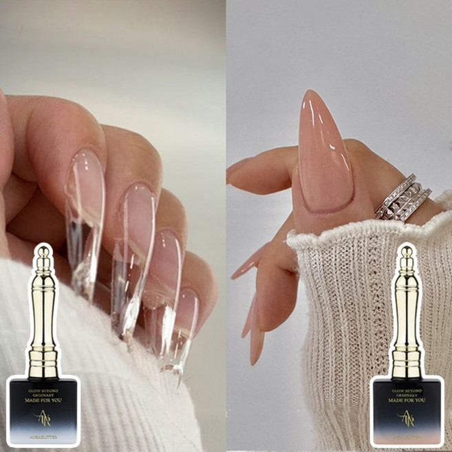 아우라글리터 클리어 누드 연장젤 네일연장젤, AE02 누드, 1