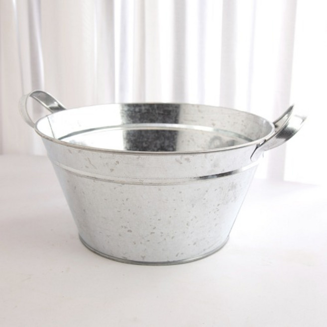 양철 콘 손잡이 바구니