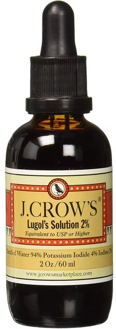 J.CROW'S Lugol's 솔루션 오브 요오드 액상 2% 60ml 3팩, 3개 - 쿠팡