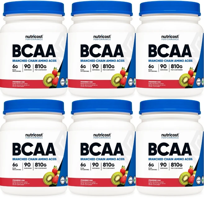 뉴트리코스트 고흡수 BCAA 파우더 딸기키위, 810g, 6개 - 쿠팡