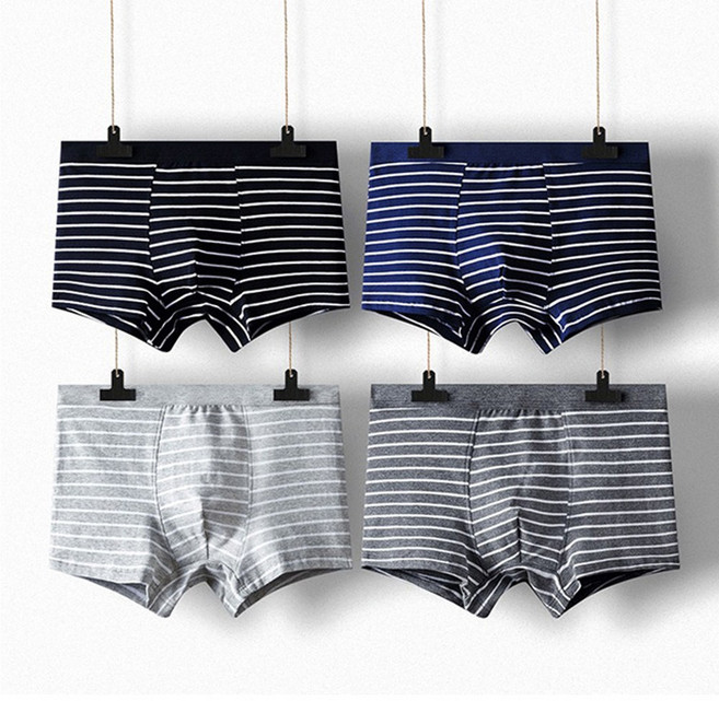 스트라이프 남자 순면 드로즈 팬티
