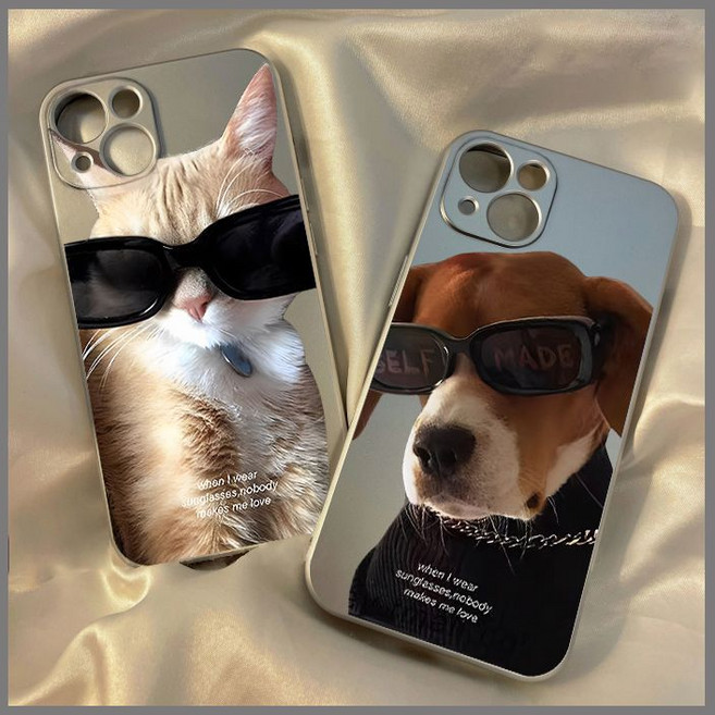 선글라스 비글과 고양이 아이폰 케이스