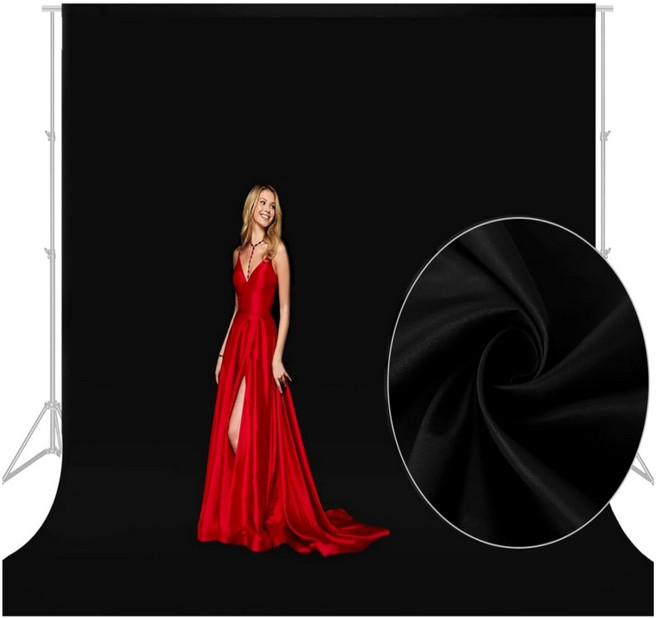NOTOO 대 형 스탠다드 촬영용 배경천 3*3m, 1개, 블랙