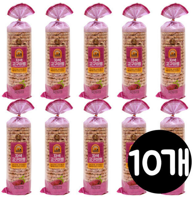 자색고구마뻥 x/뻥튀기/엉클팝/옛날과자/간식, 10개, 150g