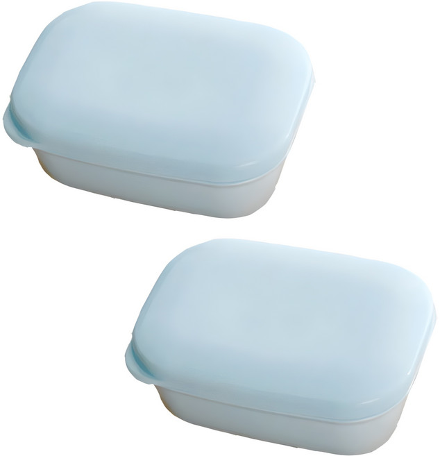 파스텔 휴대용 비누케이스, 블루, 2개