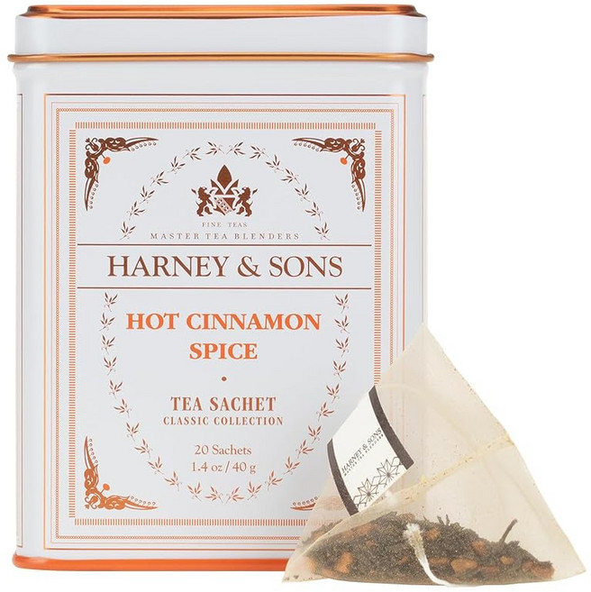 하니 & 샌즈 HARNEY & SONS Hot Cinnamon Spice / 핫 시나몬 향신료 사쉐 20개입 CLASSIC 홍차 티백, 1개, 1개입, 1g