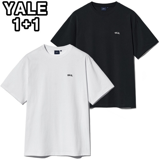 [국내매장판] 24SS 예일 공용 반팔티 1+1 (화이트&블랙)