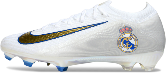 줌 머큐리얼 베이퍼 16 엘리트 FG 인조잔디 화이트 실버 레알 마드리드 커스텀 슈즈