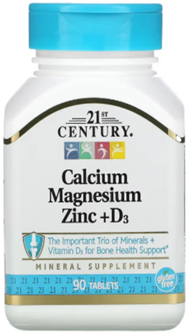 21th century 칼슘 마그네슘 아연 비타민 D3 250정 2병 뼈건강 근육, 250회분, 2개 - 쿠팡