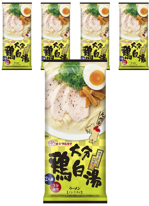 마루타이 오이타 계백탕 라멘 2인분 186g, 5개