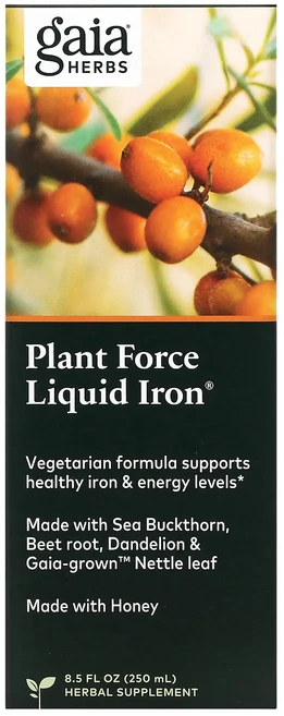 Gaia Herbs Plant Force Liquid Iron 250ml(8.5fl oz), GaiaHerbsPlantForceLiquidIron2, 1개, 250ml - 쿠팡