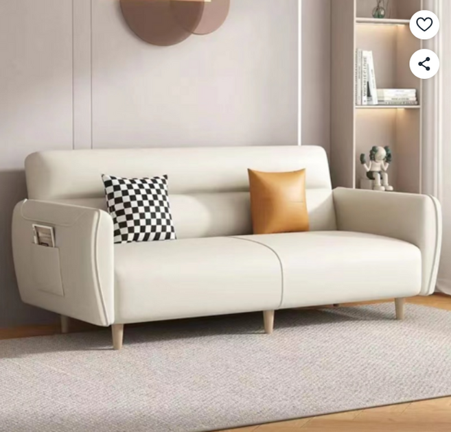 엘티제이 접이식 2인용 소파침대 등받이 각도조절 소파베드 L024, 아이보리