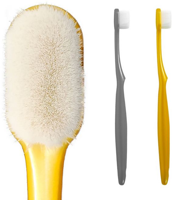 Dr. T's 닥터 티에스 3세대 20000모 임플란트 부드러운 초미세모 실크칫솔 1P (골드) / 헤드길이 1.9cm 의 작은 헤드크기, 1개, 1개입