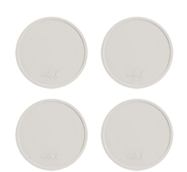 에이드엘 써클 실리콘 컵받침, 베이지, 4개