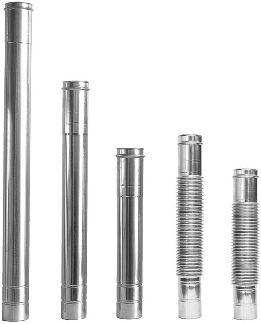 75mm 스텐연통 캠핑난로연통 75파이연통 굴뚝, 주름관500mm