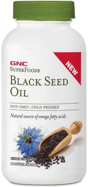 GNC 슈퍼푸드 블랙씨드 오일 500mg, 1개, 90정, 90정 - 쿠팡