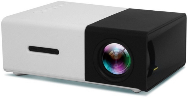 aao 迷你便攜式投影機, yg300投影機【黑白色】