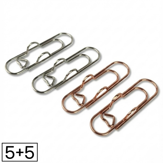 펜꽂이 클립 펜클립 펜홀더 연필꽂이, 10개, 골드5+실버5