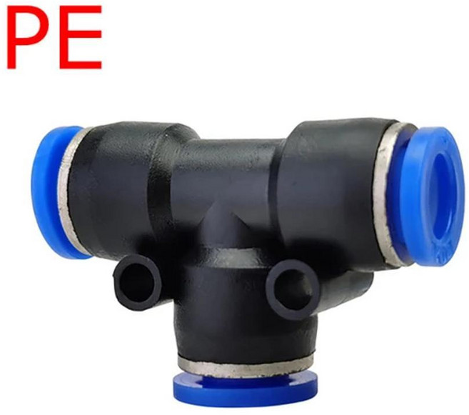 공압 피팅 파이프 커넥터 튜브 에어 퀵 워터 푸시 호스 커플링, PE, 6mm, 1개