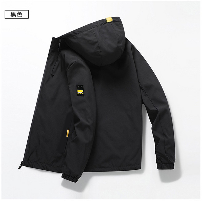 男款工裝防風連帽外套