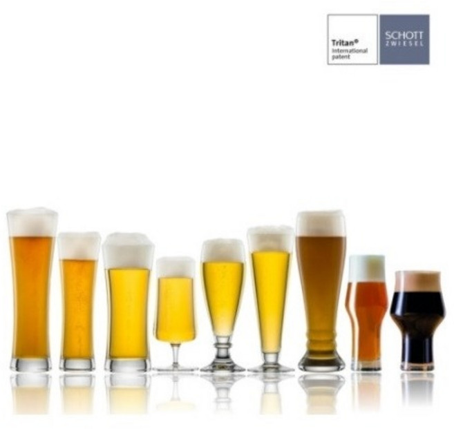 쇼트 즈위젤 글라스 맥주 잔 시리즈 비어 베이직 음료 크레프트, 베이직 라거 (307ml), 1개