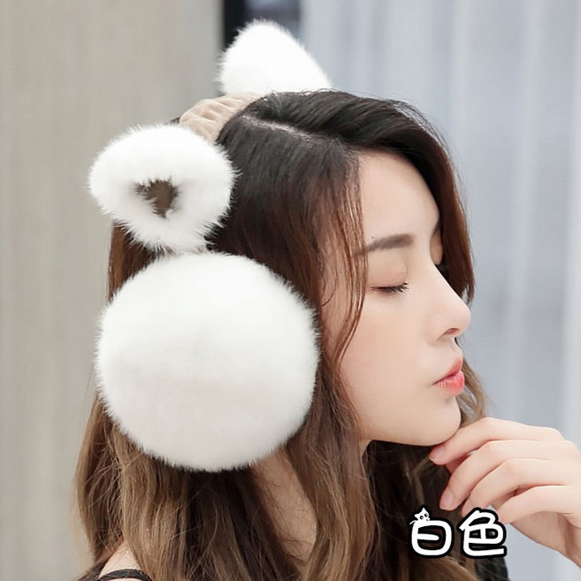 可愛卡通貓耳朵款 可折疊保暖耳罩 冬季護耳套