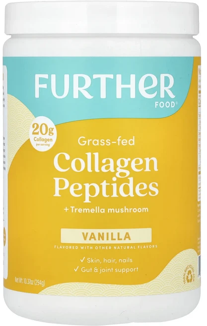 몸관리하세요 겨울입니다 Further Food 목초 사육 콜라겐 펩타이드 + 흰목이버섯 바닐라 294g(10.37oz) 특별관리진행, FurtherFood목초사육콜라겐펩타이드흰목이버섯바닐라, 1 - 쿠팡