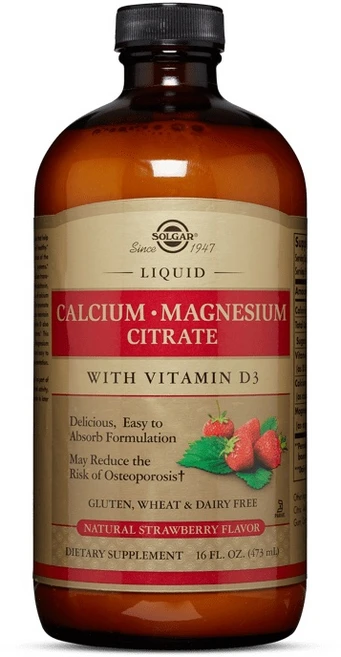 솔가 리퀴드 칼슘 마그네슘 구연산 비타민 D3 포함, 473ml, 1개 - 쿠팡