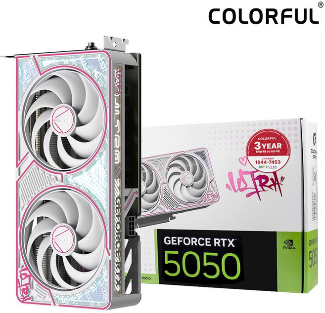 COLORFUL 컬러풀 iGame 지포스 RTX 5050 ULTRA DUO OC White D6 8GB 도우정보, RTX5050 8GB iG