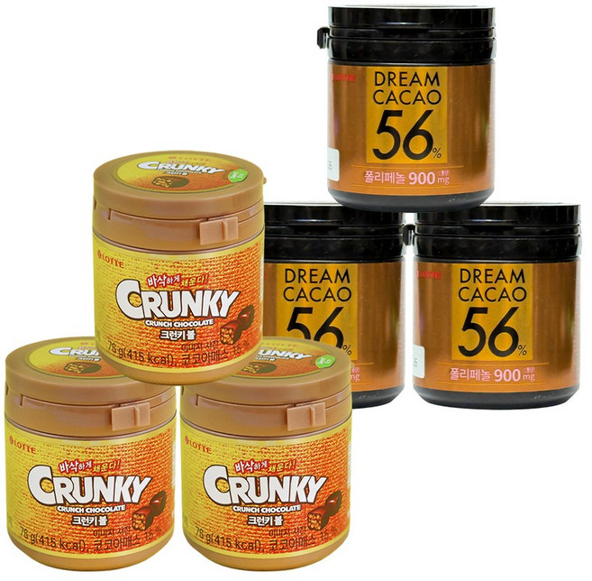 롯데웰푸드 크런키볼 드림카카오56%, 3세트, 162g