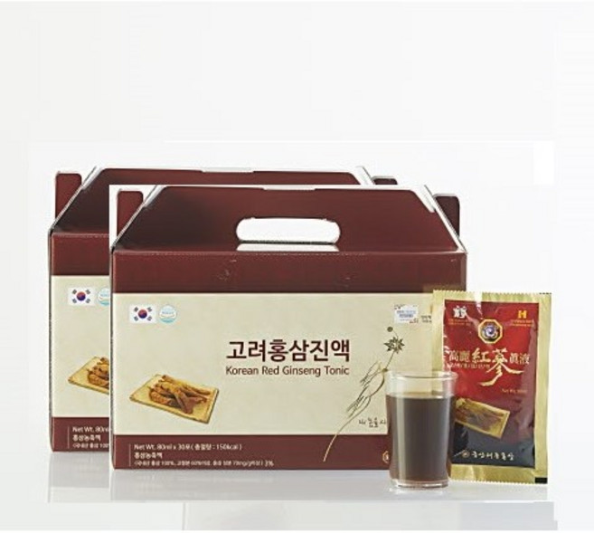 금산에서 직접만든 순수 홍삼 100% 홍삼정 홍삼진액 홍삼스틱 홍삼과 산수유열매 천연벌꿀이 어울어진 산수유스틱 지함바구니 보자기포장된 홍삼정과, 06 고려홍삼진액 30포, 4박스