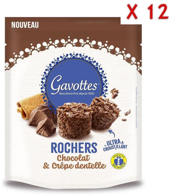 가보테스 로셰 비스킷 초콜릿 가보트 레이스 크레페, 12개, 95g