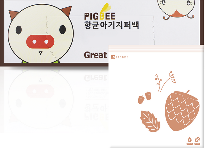 피그비 아기 지퍼백, 1개