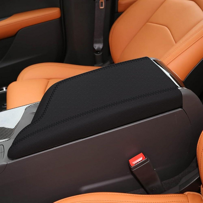 Faccaibbg 캐딜락 CT6 센터 콘솔 팔걸이 박스 커버 2019 (블랙) 방지 방수 케이스