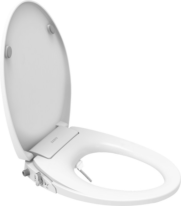 SAMPO聲寶馬桶蓋 EW-X221B 一鍵操作 超潔淨 臀部婦女洗淨 緩降便蓋 簡易拆裝, 1個, 白色