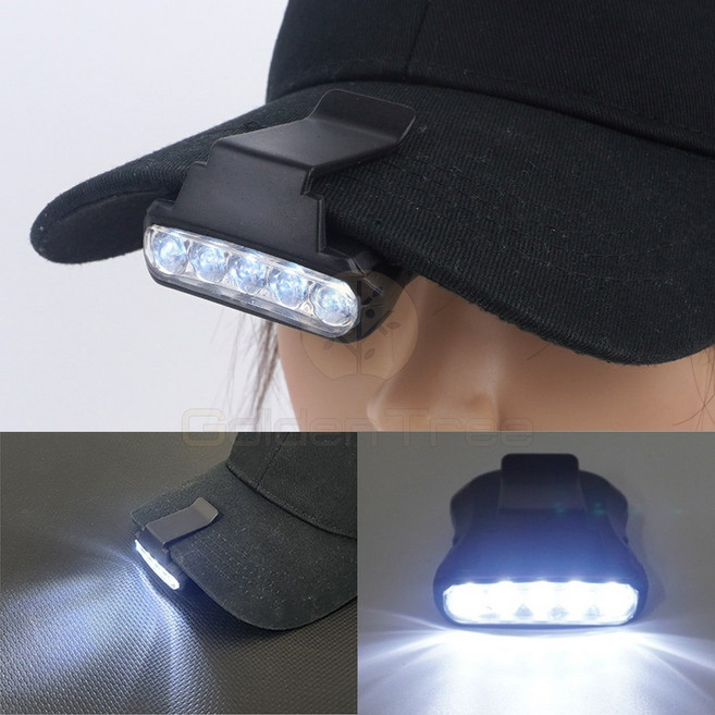 골든트리 모자부착 각도조절 LED 캡라이트 헤드랜턴 낚시 등산 후레쉬 작업등, 1개
