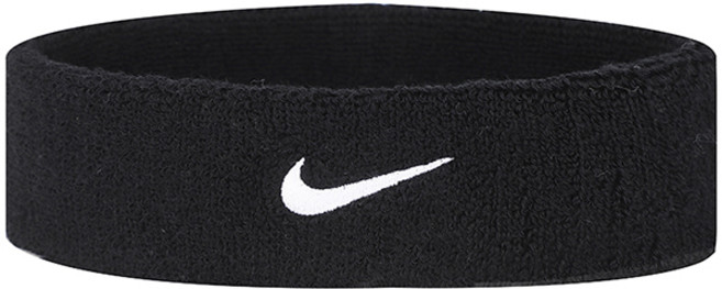 나이키 로고 클래식 헤드밴드 헤어밴드 머리띠, 블랙, 1개