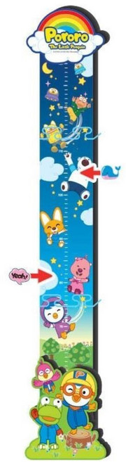 아이방꾸미기 성장기록 스티커 캐릭터키재기 놀이방 키재기스티커 키재기시트지 눈금, 1개, 뽀로로 성장키재기