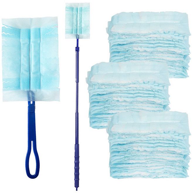 리빙만렙 퀵더스터 먼지떨이 롱핸들+숏핸들+리필 30개 먼지털이 코스트코 스위퍼 더스터 호환 정전기 청소포, 1세트, 퀵더스터먼지떨이 롱핸들+숏핸들+리필30개 ALS637