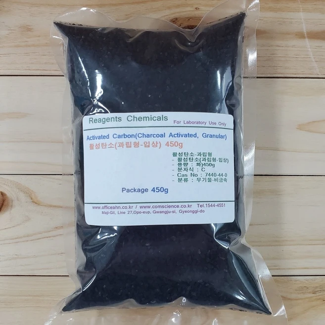 오피스안 활성탄소(과립형-입상) 450g Charcoal Activated 시약 - 쿠팡