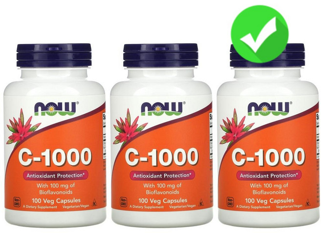 [2+1] Nowfoods 나우푸드 C1000 바이오플라보노이드 100mg 100정 비타민C 루틴 비타민씨 아스코르브산 아스코르빈산 고약사 약들약 3개