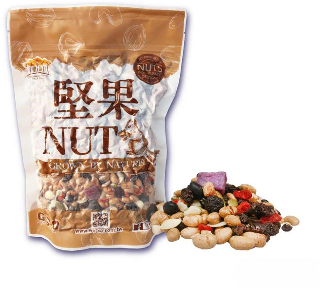 【五桔國際】輕食果仁 多種堅果果乾混合 健康美味 無添加 隨身包, 600g, 3個