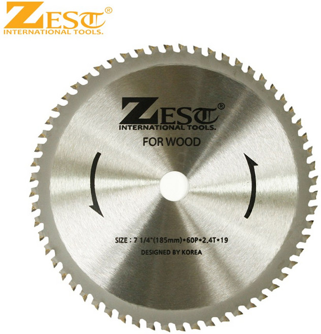 제스트 원형톱날 10인치x120날x2.8T 255mm 목재용 초경톱날 목공용 팁쏘, 1개