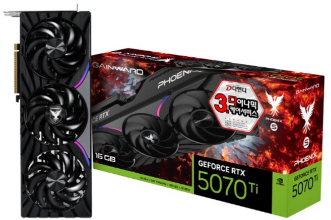 GAINWARD GAINWARD 지포스 RTX 5070 Ti 피닉스-S D7 16GB